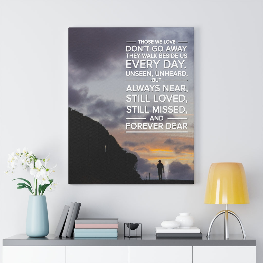 Memorial Remembrance Canvas Forever Dear Love Message Verse Wall Art Unframed-Express Your Love Gifts