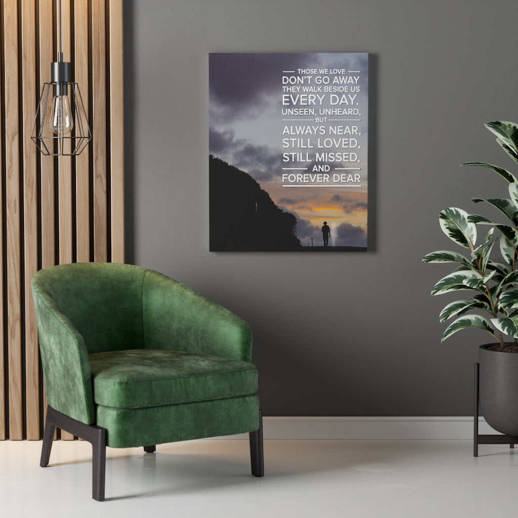 Memorial Remembrance Canvas Forever Dear Love Message Verse Wall Art Unframed-Express Your Love Gifts
