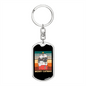 Merry Catmas Keychain Stainless Steel or 18k Gold Dog Tag Keyring-Express Your Love Gifts