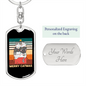 Merry Catmas Keychain Stainless Steel or 18k Gold Dog Tag Keyring-Express Your Love Gifts