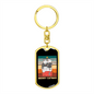 Merry Catmas Keychain Stainless Steel or 18k Gold Dog Tag Keyring-Express Your Love Gifts