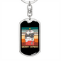 Merry Catmas Keychain Stainless Steel or 18k Gold Dog Tag Keyring-Express Your Love Gifts