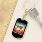 Merry Catmas Keychain Stainless Steel or 18k Gold Dog Tag Keyring-Express Your Love Gifts