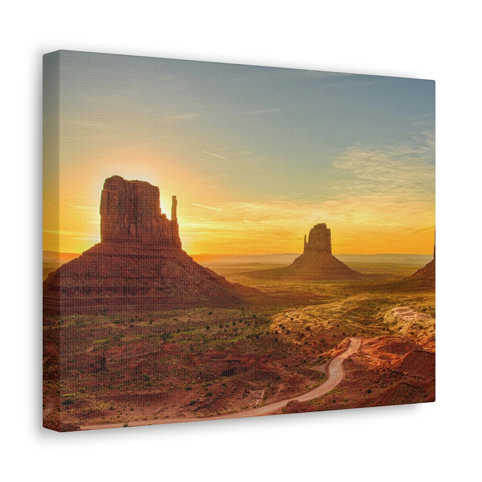 Mesmerizing Sunrise at the Valley Scene Beautiful Astounding and Incredible Beauty Nature Scene Big Rocks and Sun Wall Art Ready to Hang Unframed-Express Your Love Gifts
