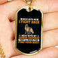 Mess With My German Shepherd Necklace Stainless Steel or 18k Gold Dog Tag 24" Chain-Express Your Love Gifts