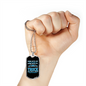 Mess With My Truck Trucker Dog Tag Stainless Steel or 18k Gold 24" Chain-Express Your Love Gifts
