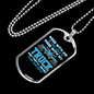 Mess With My Truck Trucker Dog Tag Stainless Steel or 18k Gold 24" Chain-Express Your Love Gifts