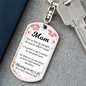 Message To My Mom Swivel Keychain Dog Tag Stainless Steel or 18k Gold-Express Your Love Gifts