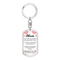 Message To My Mom Swivel Keychain Dog Tag Stainless Steel or 18k Gold-Express Your Love Gifts