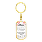 Message To My Mom Swivel Keychain Dog Tag Stainless Steel or 18k Gold-Express Your Love Gifts