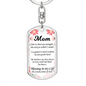 Message To My Mom Swivel Keychain Dog Tag Stainless Steel or 18k Gold-Express Your Love Gifts