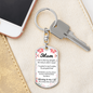 Message To My Mom Swivel Keychain Dog Tag Stainless Steel or 18k Gold-Express Your Love Gifts