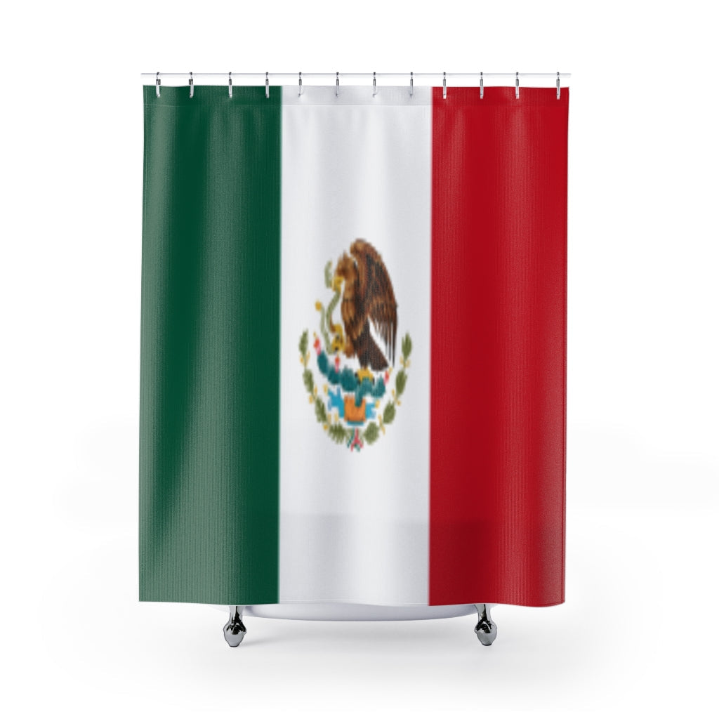 Mexico Flag Stylish Design 71" x 74" Elegant Waterproof Shower Curtain for a Spa-like Bathroom Paradise Exceptional Craftsmanship-Express Your Love Gifts