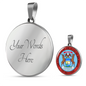 Michigan State Seal Necklace Circle Pendant Stainless Steel or 18k Gold 18-22"-Express Your Love Gifts