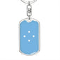 Micronesia Flag Keychain Dog Tag Stainless Steel or 18k Gold-Express Your Love Gifts