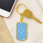 Micronesia Flag Keychain Dog Tag Stainless Steel or 18k Gold-Express Your Love Gifts
