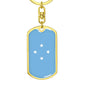 Micronesia Flag Keychain Dog Tag Stainless Steel or 18k Gold-Express Your Love Gifts