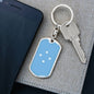 Micronesia Flag Keychain Dog Tag Stainless Steel or 18k Gold-Express Your Love Gifts