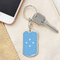 Micronesia Flag Keychain Dog Tag Stainless Steel or 18k Gold-Express Your Love Gifts