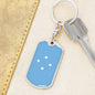 Micronesia Flag Keychain Dog Tag Stainless Steel or 18k Gold-Express Your Love Gifts