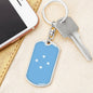Micronesia Flag Keychain Dog Tag Stainless Steel or 18k Gold-Express Your Love Gifts