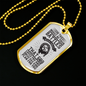Midst Of Our Battle Christian Necklace Stainless Steel or 18k Gold Dog Tag 24" Chain-Express Your Love Gifts