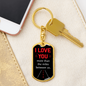 Miles Between Us Keychain Stainless Steel or 18k Gold Dog Tag Keyring-Express Your Love Gifts