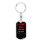 Miles Between Us Keychain Stainless Steel or 18k Gold Dog Tag Keyring-Express Your Love Gifts