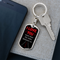 Miles Between Us Keychain Stainless Steel or 18k Gold Dog Tag Keyring-Express Your Love Gifts