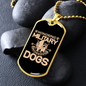 Military Working Dogs Necklace Stainless Steel or 18k Gold Dog Tag 24" Chain-Express Your Love Gifts