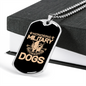 Military Working Dogs Necklace Stainless Steel or 18k Gold Dog Tag 24" Chain-Express Your Love Gifts