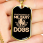 Military Working Dogs Necklace Stainless Steel or 18k Gold Dog Tag 24" Chain-Express Your Love Gifts