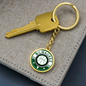 Milwaukee Basketball Circle Keychain Stainless Steel or 18k Gold Pendant-Express Your Love Gifts