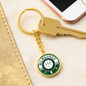 Milwaukee Basketball Circle Keychain Stainless Steel or 18k Gold Pendant-Express Your Love Gifts