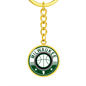 Milwaukee Basketball Circle Keychain Stainless Steel or 18k Gold Pendant-Express Your Love Gifts