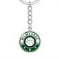 Milwaukee Basketball Circle Keychain Stainless Steel or 18k Gold Pendant-Express Your Love Gifts