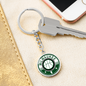 Milwaukee Basketball Circle Keychain Stainless Steel or 18k Gold Pendant-Express Your Love Gifts