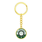 Milwaukee Basketball Circle Keychain Stainless Steel or 18k Gold Pendant-Express Your Love Gifts