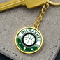 Milwaukee Basketball Circle Keychain Stainless Steel or 18k Gold Pendant-Express Your Love Gifts