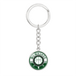 Milwaukee Basketball Circle Keychain Stainless Steel or 18k Gold Pendant-Express Your Love Gifts