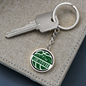 Milwaukee Basketball City Circle Keychain Stainless Steel or 18k Gold Pendant-Express Your Love Gifts