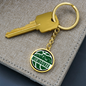 Milwaukee Basketball City Circle Keychain Stainless Steel or 18k Gold Pendant-Express Your Love Gifts