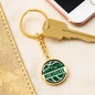 Milwaukee Basketball City Circle Keychain Stainless Steel or 18k Gold Pendant-Express Your Love Gifts