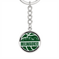 Milwaukee Basketball City Circle Keychain Stainless Steel or 18k Gold Pendant-Express Your Love Gifts