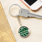 Milwaukee Basketball City Circle Keychain Stainless Steel or 18k Gold Pendant-Express Your Love Gifts