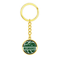 Milwaukee Basketball City Circle Keychain Stainless Steel or 18k Gold Pendant-Express Your Love Gifts