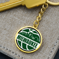 Milwaukee Basketball City Circle Keychain Stainless Steel or 18k Gold Pendant-Express Your Love Gifts