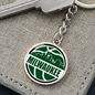 Milwaukee Basketball City Circle Keychain Stainless Steel or 18k Gold Pendant-Express Your Love Gifts