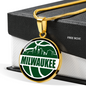 Milwaukee Basketball City Necklace Circle Pendant Stainless Steel or 18k Gold 18-22-Express Your Love Gifts