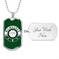 Milwaukee Basketball Dog Tag Stainless Steel or 18k Gold W 24"-Express Your Love Gifts
